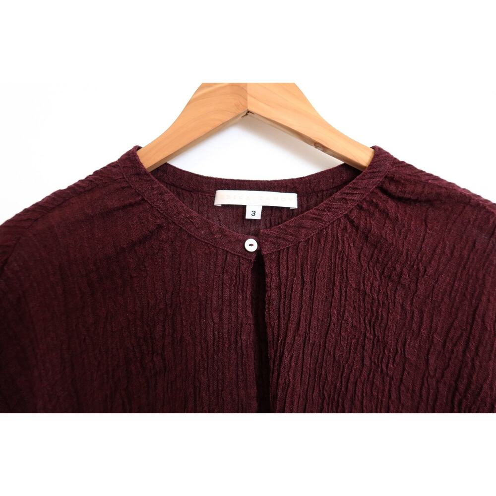 ERICA TANOV Linen Gauze Plisse Crinkle Dolman Blouse Top Garmentory 3 XL $325 - Picture 5 of 11